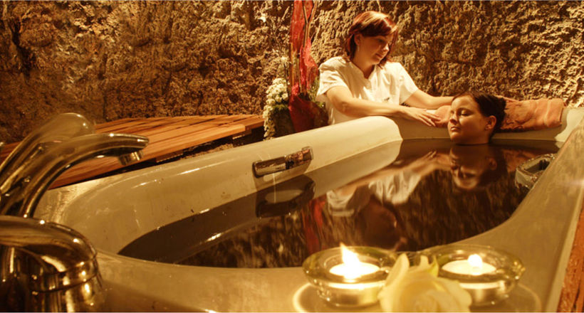 A crude oil spa treatment in Naflatan