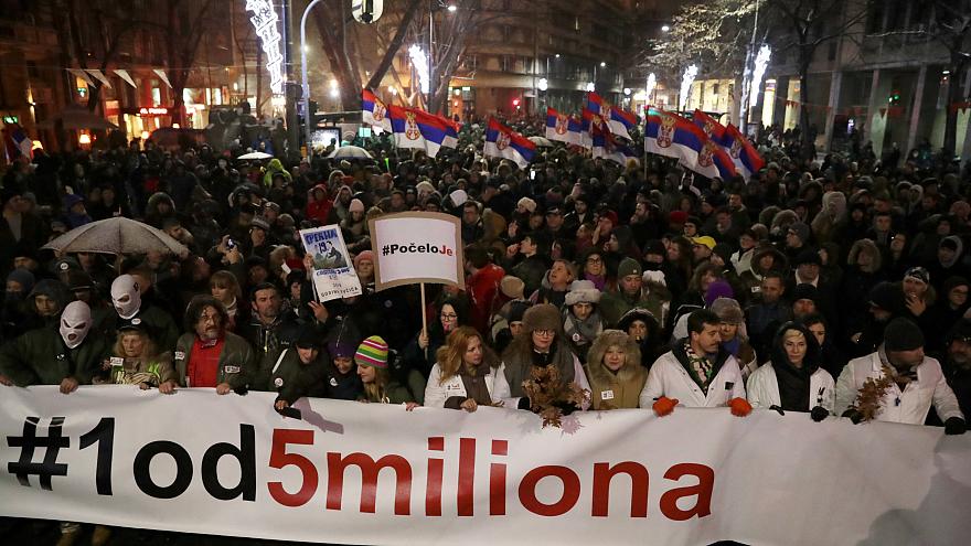 Serbia takes the streets to protest against the government (January 2019)