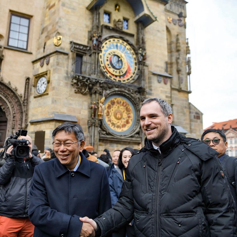 How Prague Became Taiwan's Best Friend: the mayor of Taipei Ko Wen-Je with Prague's Mayor Zdeněk Hřib, Prague